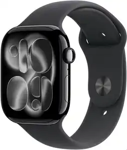 Apple Watch Series 11 (46mm) GPS Smartwatch Alu mit Sportarmband S/M diamantschwarz/schwarz