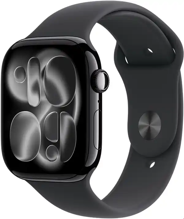 Bild 1 von Apple Watch Series 11 (46mm) GPS Smartwatch Alu mit Sportarmband S/M diamantschwarz/schwarz