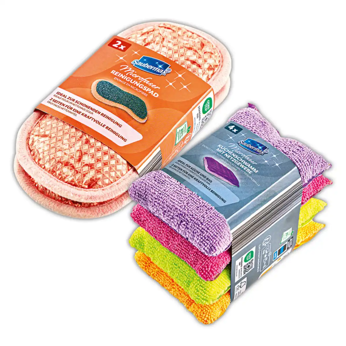 Bild 1 von Saubermax Bunte Microfaser Spezialschwämme