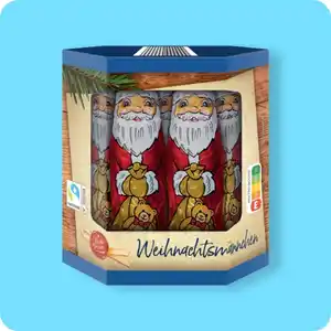 WINTERTRAUM Weihnachtsmännchen⁵, Aus Vollmilchschokolade