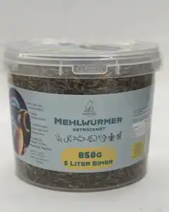Mehlwürmer getrocknet 850g 5l Eimer