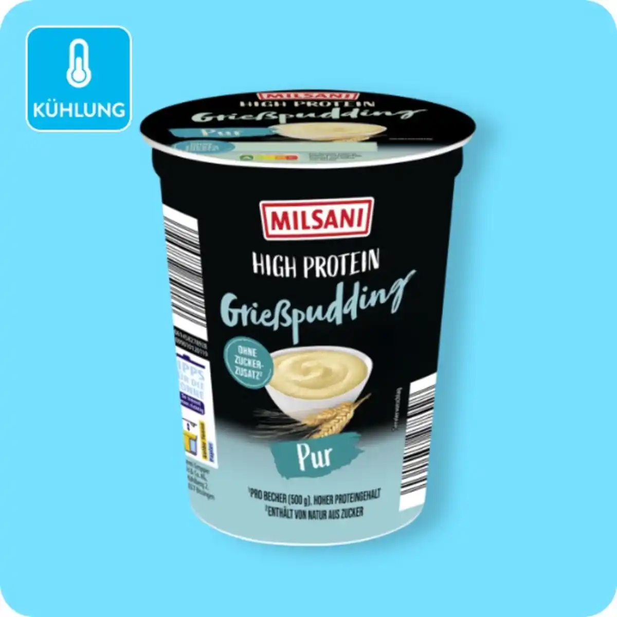 Bild 1 von MILSANI High-Protein-Grießpudding, Pur oder Zimt