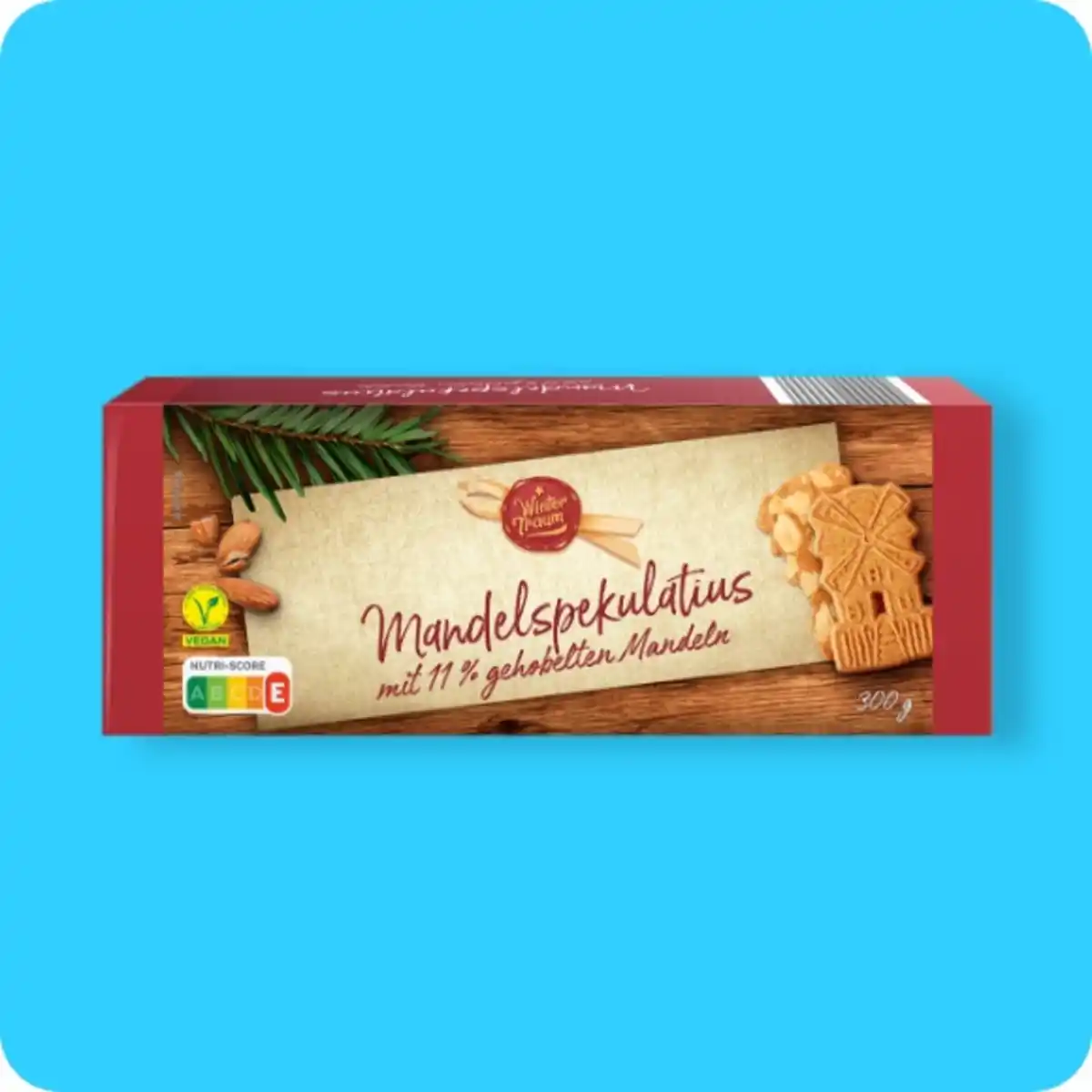 Bild 1 von WINTERTRAUM Mandelspekulatius, Mit 11 % gehobelten Mandeln
