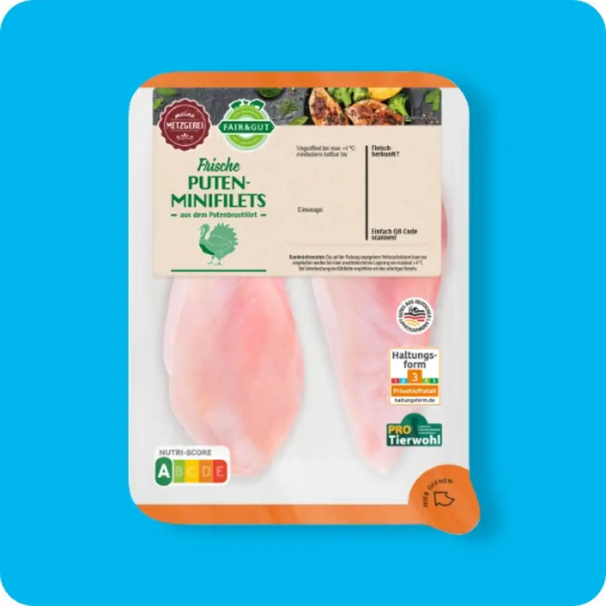 Bild 1 von FAIR & GUT Puten-Minifilets, Aus dem Putenbrustfilet