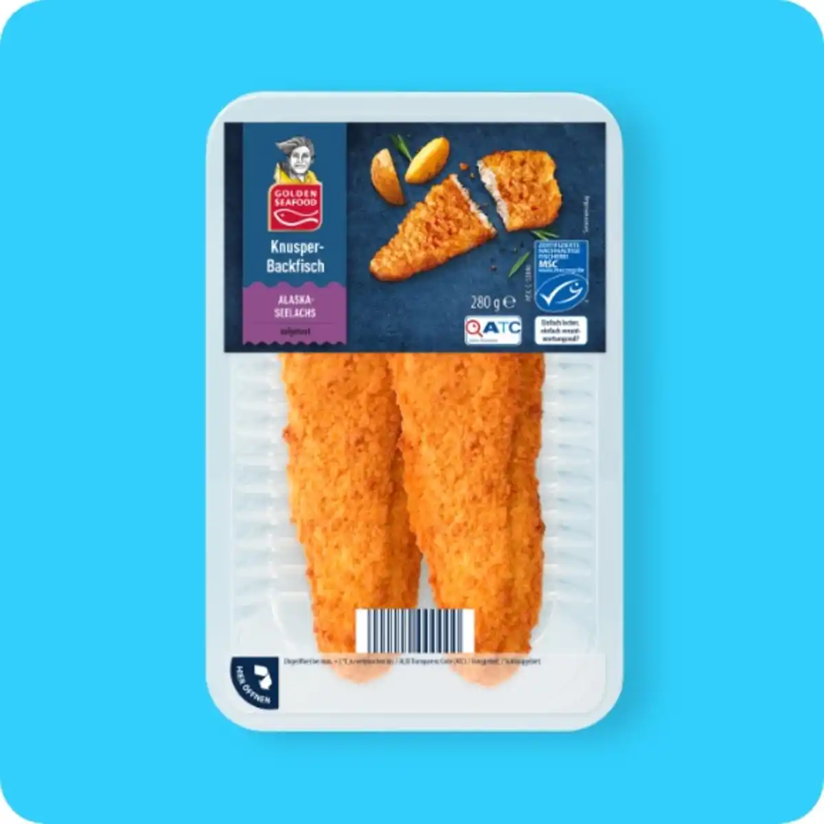 Bild 1 von GOLDEN SEAFOOD Knusper-Backfisch, Aus Alaska-Seelachsfilet