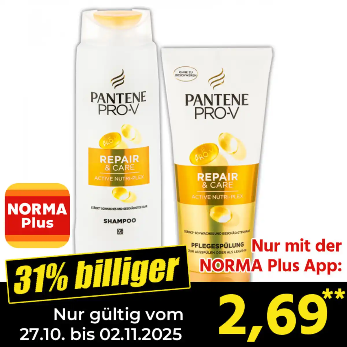 Bild 1 von Pantene Repair & Care / Volumen Pur / Glatt & Seidig