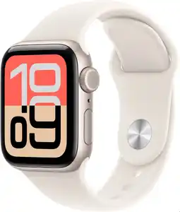Apple Watch SE 3 (40mm) GPS+5G Smartwatch Alu mit Sportarmband S/M polarstern/polarstern