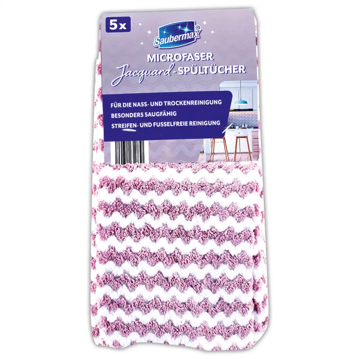 Bild 3 von Saubermax Microfaser Jacquard-Spültücher