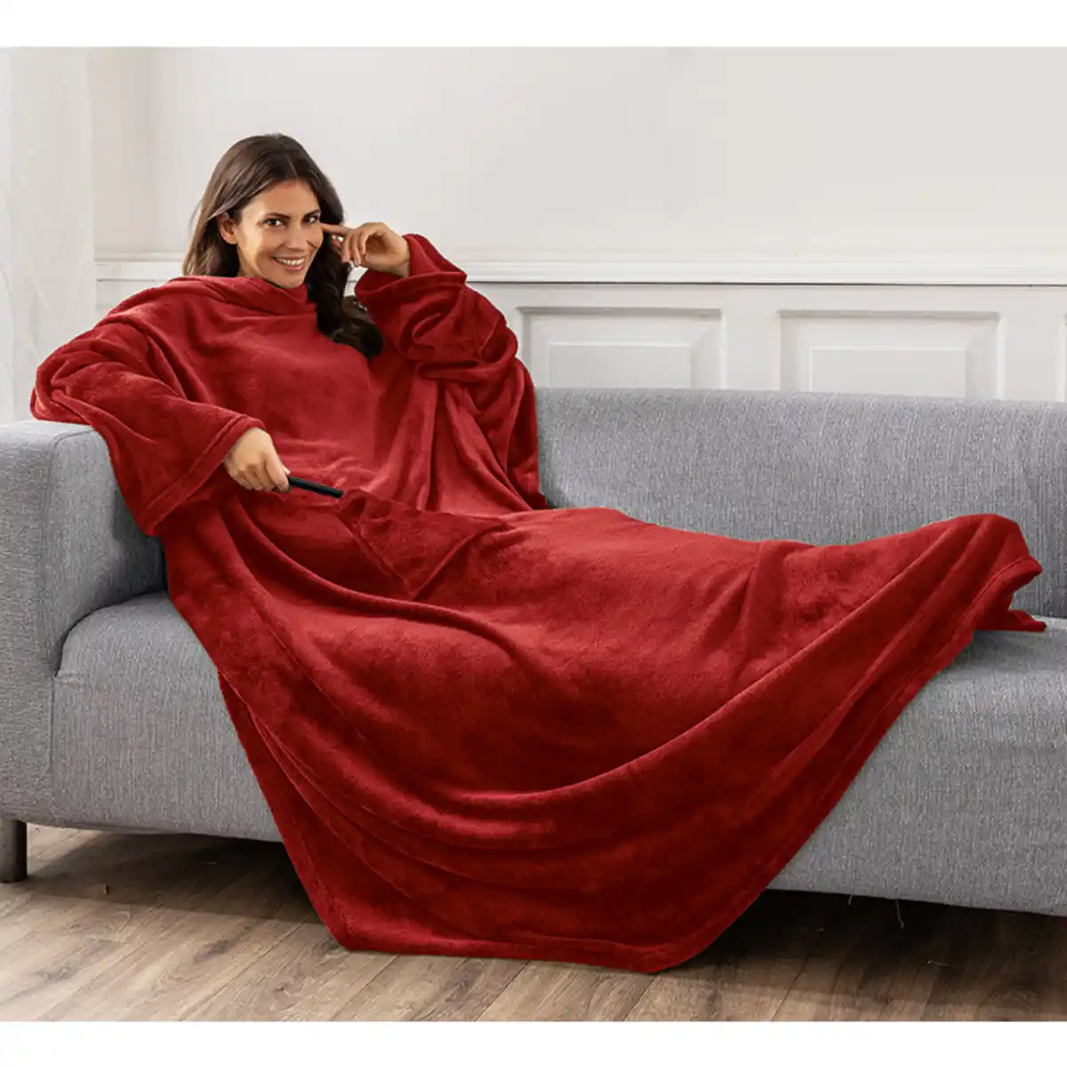Bild 1 von Bella Casa Kuschelige Decke mit Ärmeln