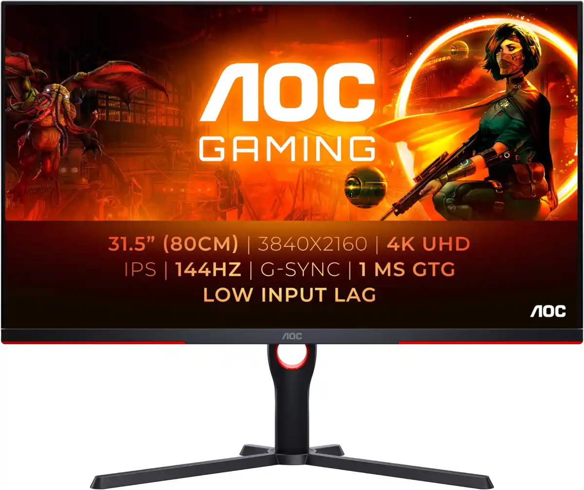 Bild 1 von U32G3X/BK 80 cm (32") Gaming Monitor schwarz/rot