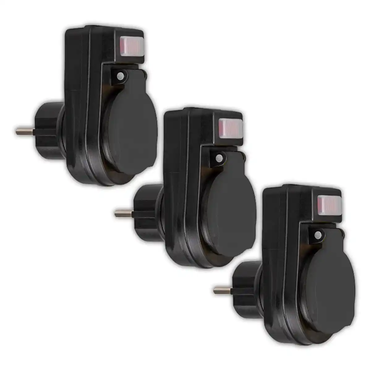 Bild 1 von Powertec Electric Outdoor Steckdosenadapter 3er