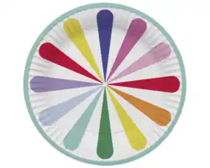 Pappteller 8er D=23cm Stripetastic