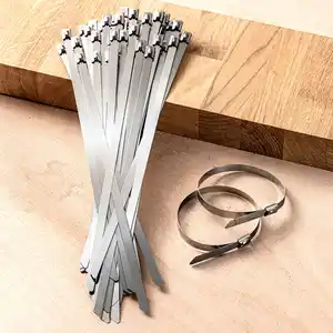 Kraft Werkzeuge Rostfreies Edelstahl-Kabelbinder-Set