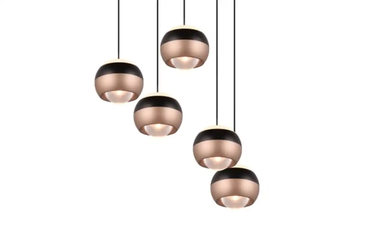 Bild 3 von LED-Pendelleuchte Orbit, schwarz/coffee, 5-flammig, 30 cm, inkl. Dimmfunktion