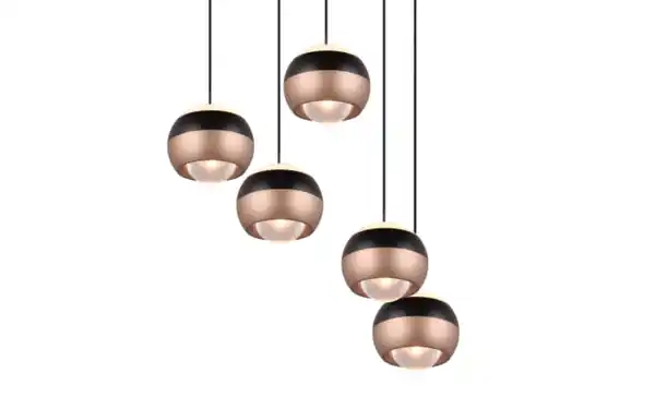 Bild 3 von LED-Pendelleuchte Orbit, schwarz/coffee, 5-flammig, 30 cm, inkl. Dimmfunktion