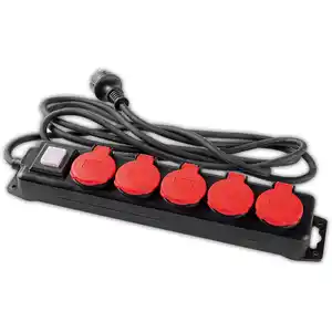 Powertec Electric Outdoor Steckdosenleiste 5-fach