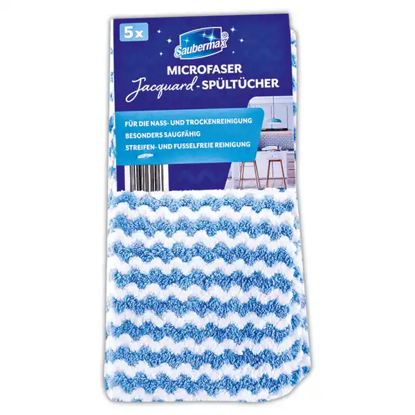 Bild 2 von Saubermax Microfaser Jacquard-Spültücher