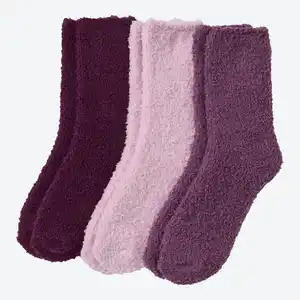Damen-Kuschelsocken in verschiedenen Farben, 3er-Pack