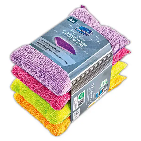 Bild 3 von Saubermax Bunte Microfaser Spezialschwämme