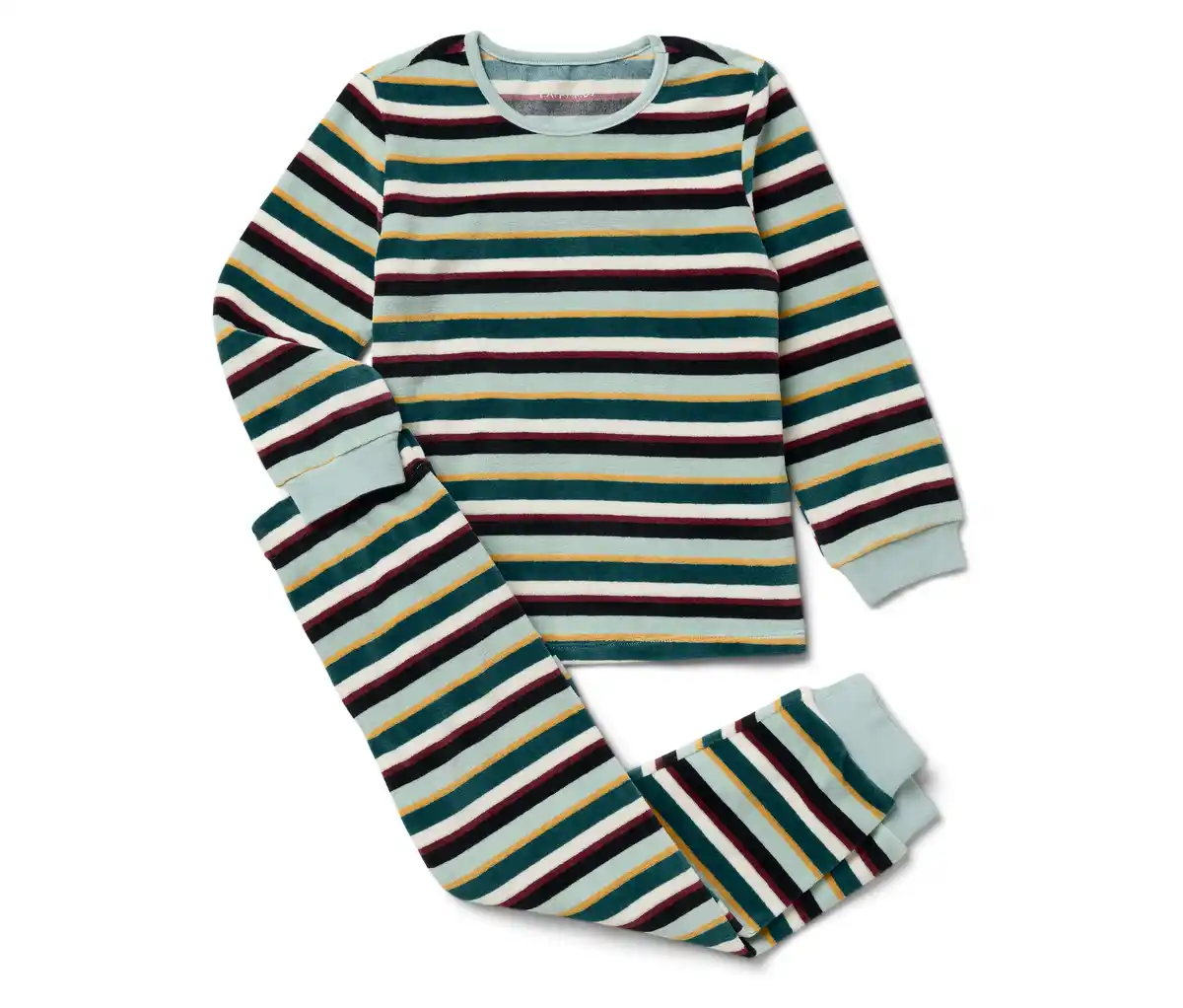 Bild 1 von Kinder-Nicki-Pyjama, grün gestreift