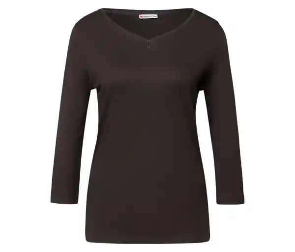 Bild 1 von Street One 3/4-Shirt mit Knopfdetail, braun
