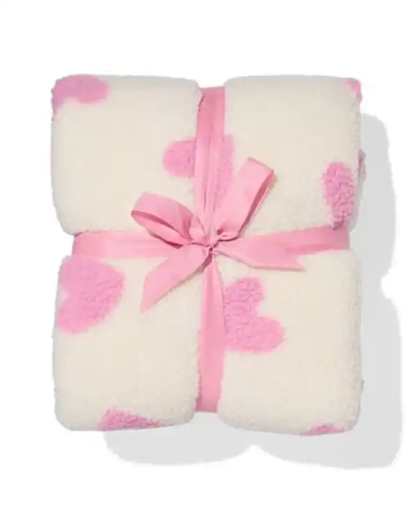 Bild 3 von Damen-Sofa-Poncho, Einheitsgröße, Fleece, mit Kapuze und Taschen, Herzen