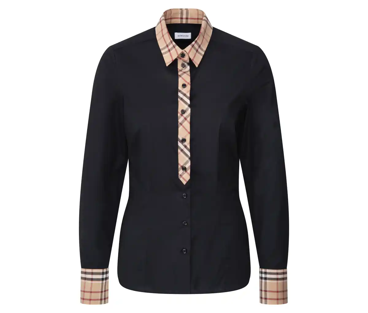 Bild 1 von Seidensticker Popeline-Bluse mit Karodetail