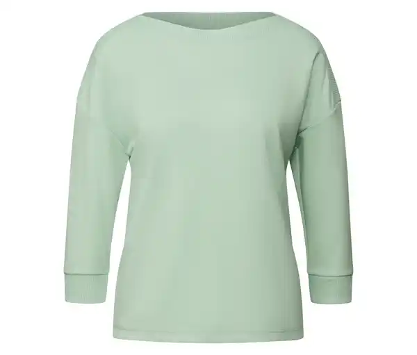 Bild 1 von Street One, T-Shirt mit Rippdetail, salbeigrün
