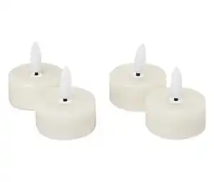4 LED-Echtwachs-Teelichter