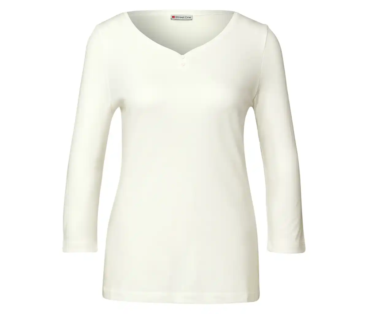 Bild 1 von Street One 3/4-Shirt mit Knopfdetail, weiß