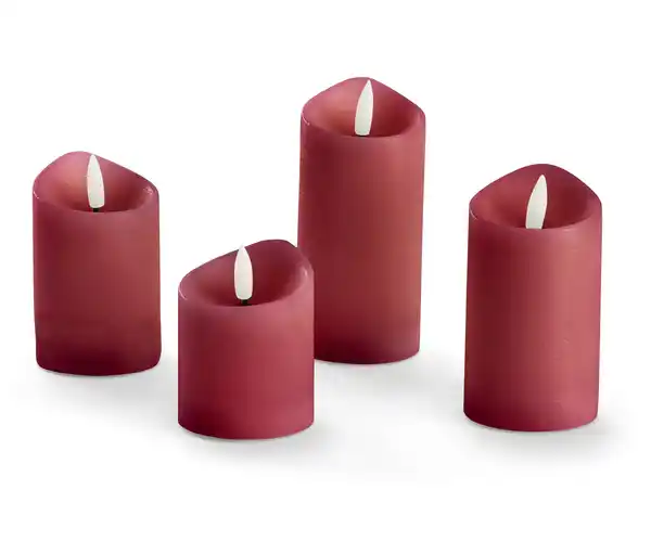 Bild 1 von 4 LED-Echtwachskerzen, rot