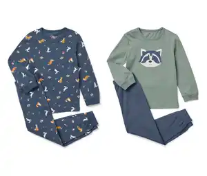 2 Kinder-Pyjama-Sets, blau/grĂĽn