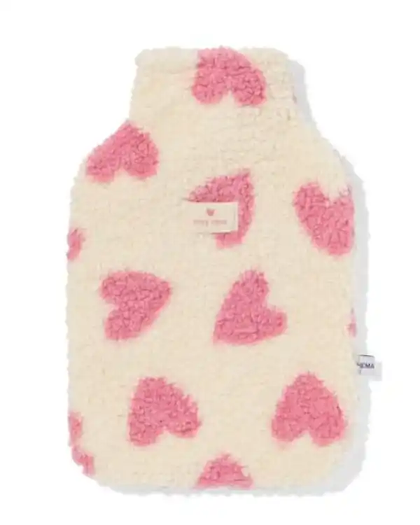 Bild 1 von Wärmflasche, 33 cm, Herzen, creme