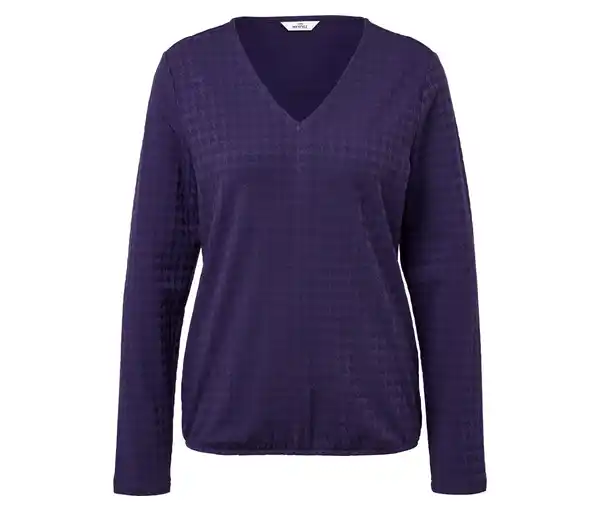 Bild 1 von Strukturiertes Langarmshirt, pflaume
