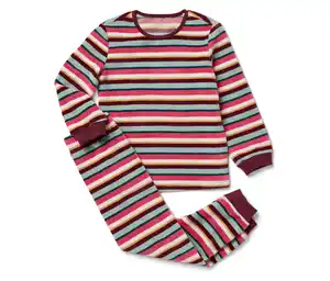 Kinder-Nicki-Pyjama, rot gestreift