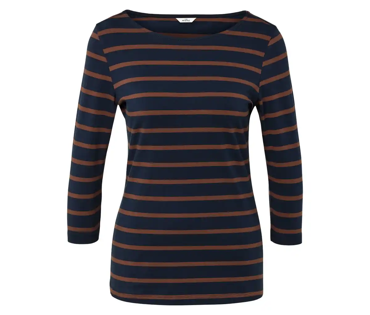 Bild 1 von Gestreiftes Shirt mit 3/4-Arm, navy-cognac