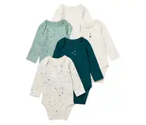 5 Baby-Langarmbodys
