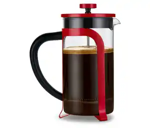 Siebstempelkanne 800 ml, 6 Tassen, rot