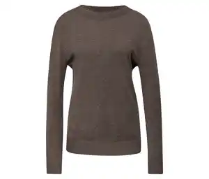 Street One Strickpullover mit Rollkante, braun