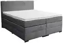 Bild 1 von Boxspringbett Malaga ohne Fußteil Grau ca. 180x200cm, Dunkelgrau
