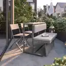 Bild 1 von Loungeset Mario Graubraun Metall/Kunststoff Modular, Graubraun