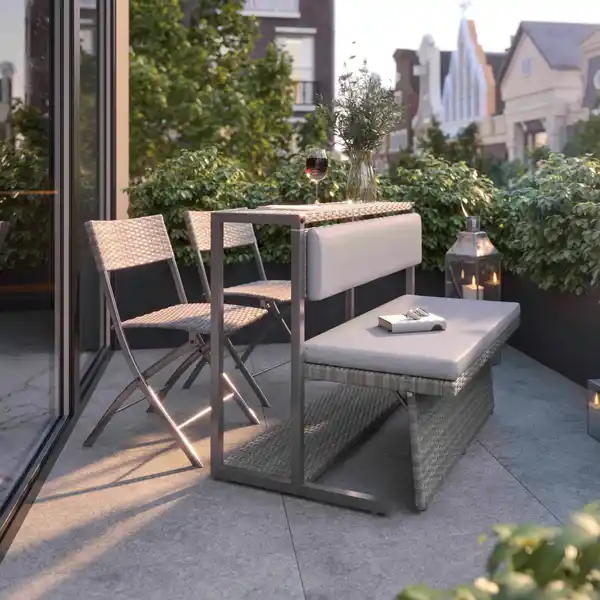 Bild 1 von Loungeset Mario Graubraun Metall/Kunststoff Modular, Graubraun