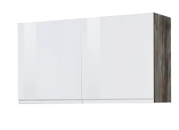 Bild 1 von Küchenoberschrank 'Cardiff' Weiß/Eiche, Grau, Weiß Hochglanz