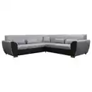 Bild 1 von Livetastic Ecksofa, Schwarz, Hellgrau, Textil, 5-Sitzer, Füllung: Schaumstoff, Ottomane links, L-Form, 266x266 cm, Made in EU, Rücken echt, Wohnzimmer, Sofas & Couches, Wohnlandschaften