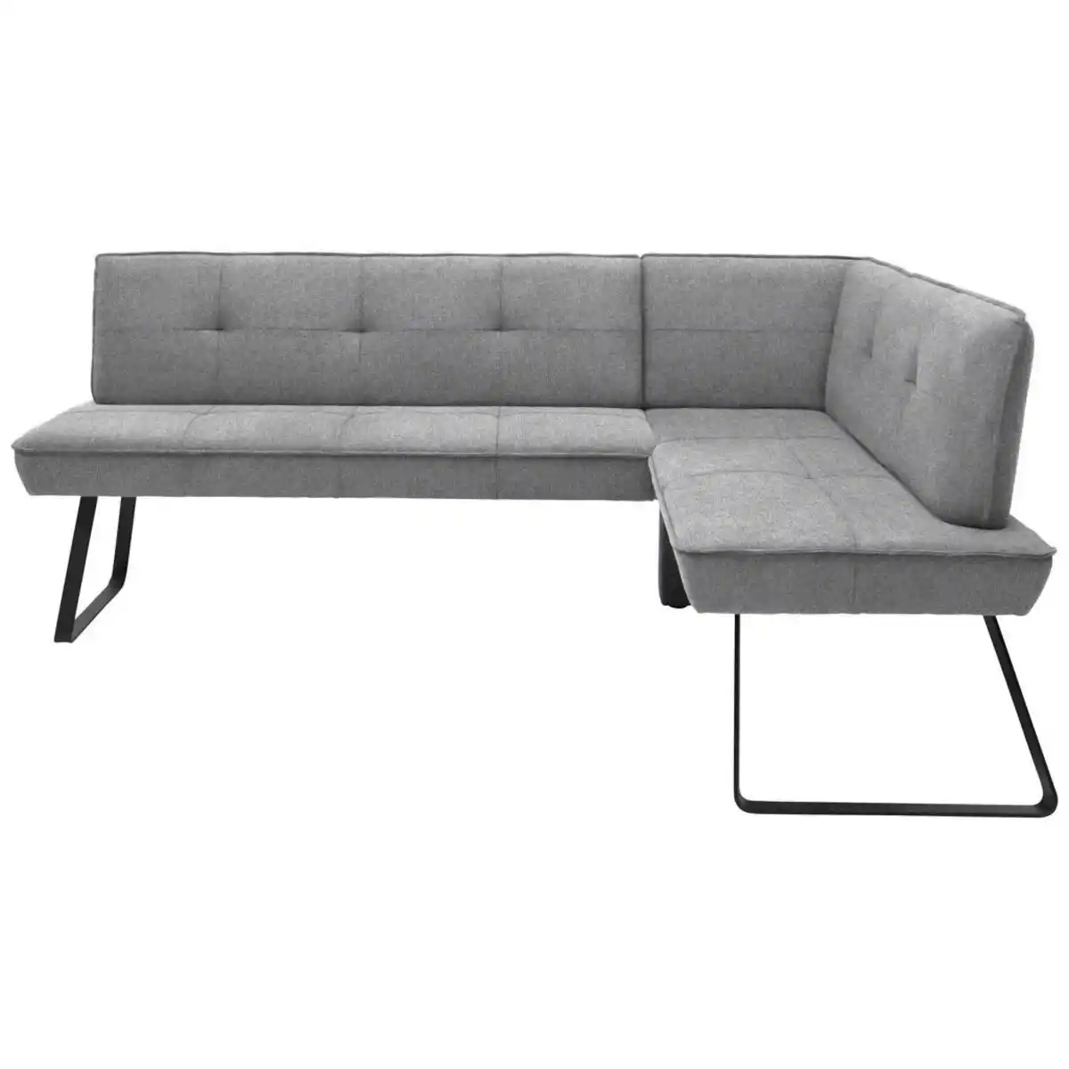 Bild 1 von Dieter Knoll Eckbank, Grau, Schwarz, Metall, Textil, L-Form, 227x157 cm, Emas, Fußauswahl, Lederauswahl, Stoffauswahl, Typenauswahl, seitenverkehrt erhältlich, Esszimmer, Bänke, Eckbänke