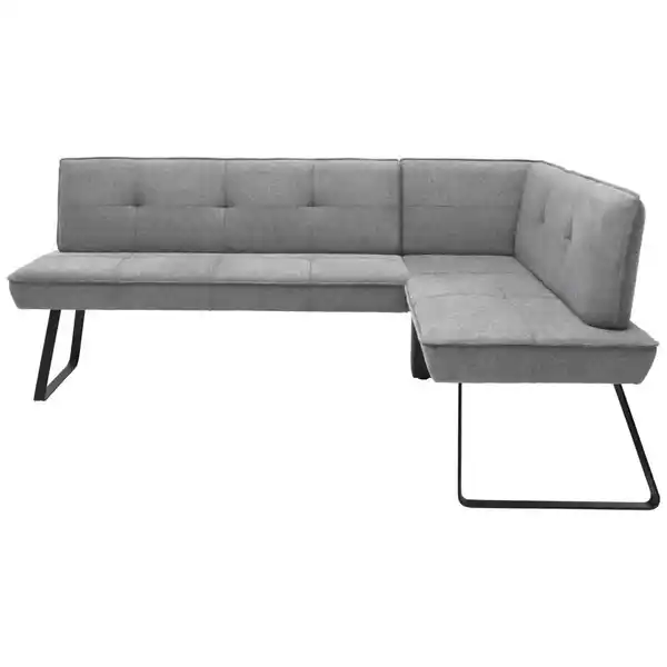 Bild 1 von Dieter Knoll Eckbank, Grau, Schwarz, Metall, Textil, L-Form, 227x157 cm, Emas, Fußauswahl, Lederauswahl, Stoffauswahl, Typenauswahl, seitenverkehrt erhältlich, Esszimmer, Bänke, Eckbänke