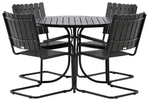 Gartentischgruppe Holmsund Schwarz, Schwarz