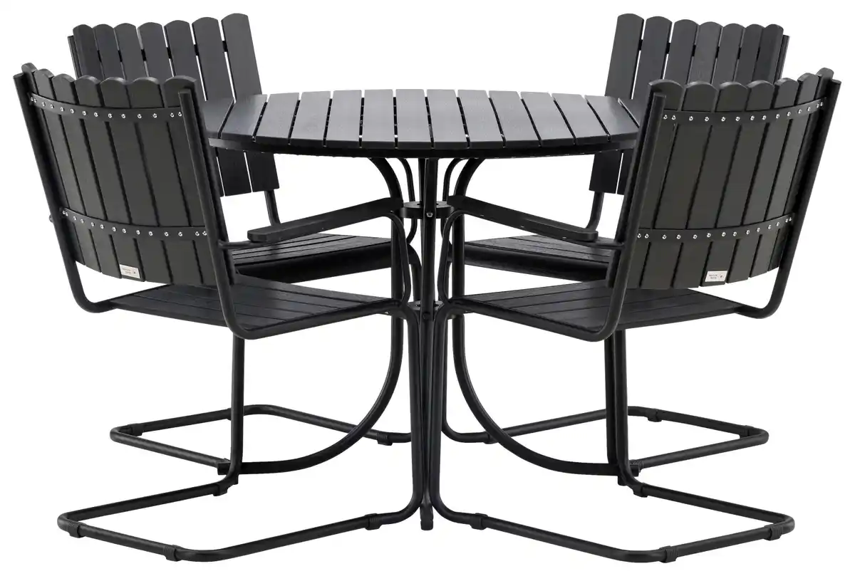 Bild 1 von Gartentischgruppe Holmsund Schwarz, Schwarz