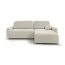 Bild 1 von Livetastic Ecksofa Luna, Beige, Textil, 2-Sitzer, Füllung: Schaumstoff, seitenverkehrt montierbar, L-Form, 260x161 cm, Made in EU, Liegefunktion, Schlafen auf Sitzhöhe, Wohnzimmer, Sofas & Couches,