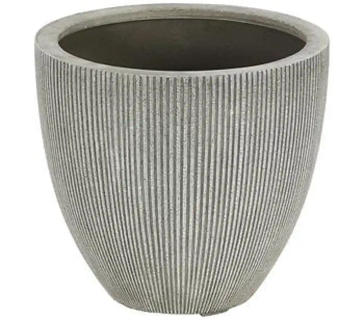 Bild 1 von Dehner Polystone-Topf Brisbane in Riffeloptik, rund